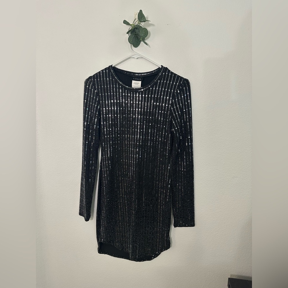 B Darlin Black Sequin Dress